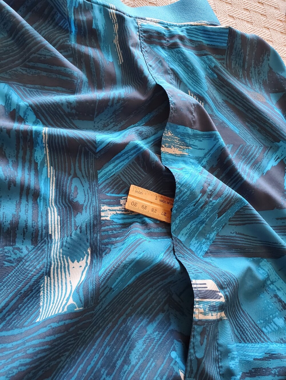The North Face Rapido Running Jacket Blue Abstract Windbreaker Medium Gorpcore - Picture 8 of 12